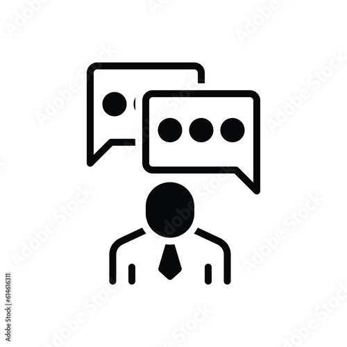 Black solid icon for moderate 