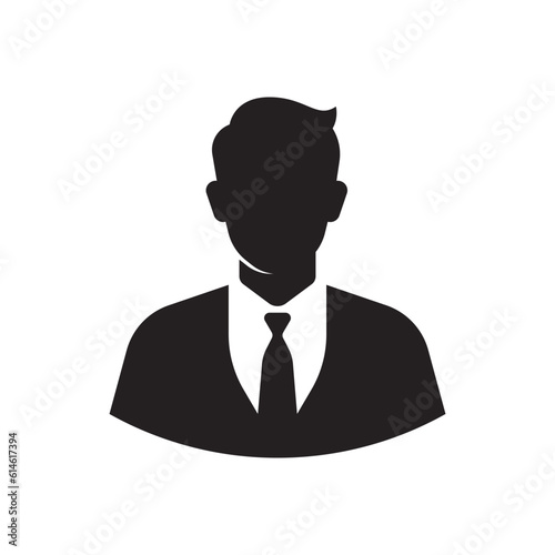 Businessman icon vector isolated on white background.