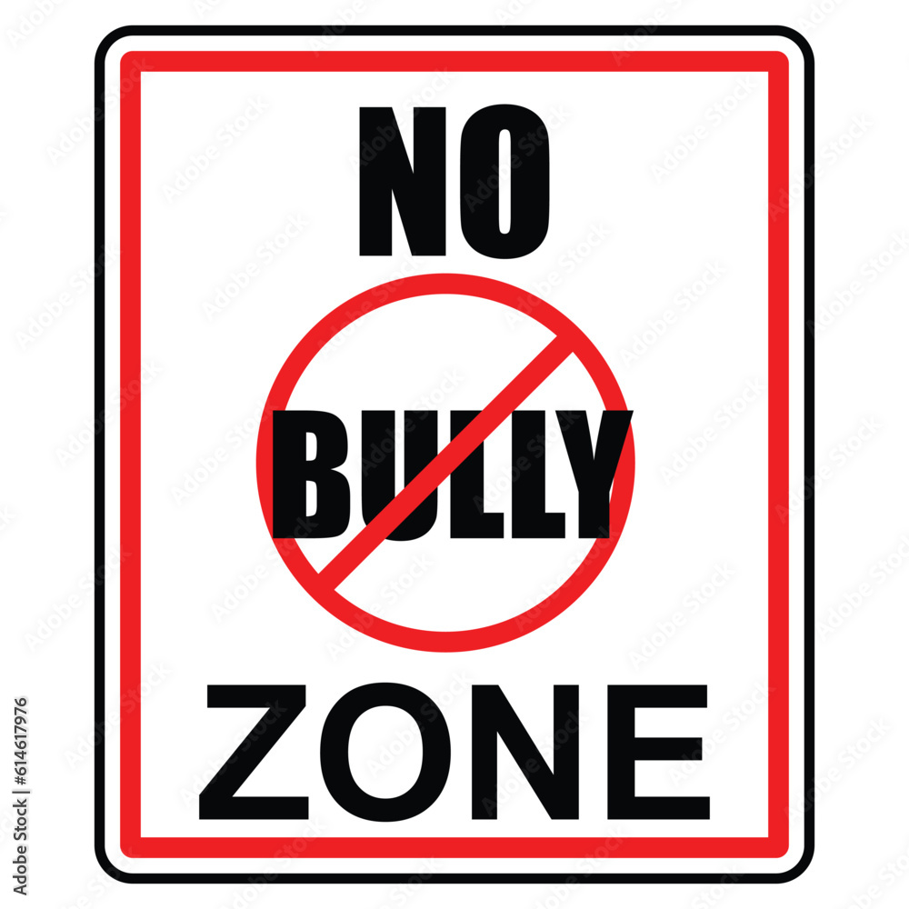 No Bullying Label and sign vector No Bullying Label and sign vector