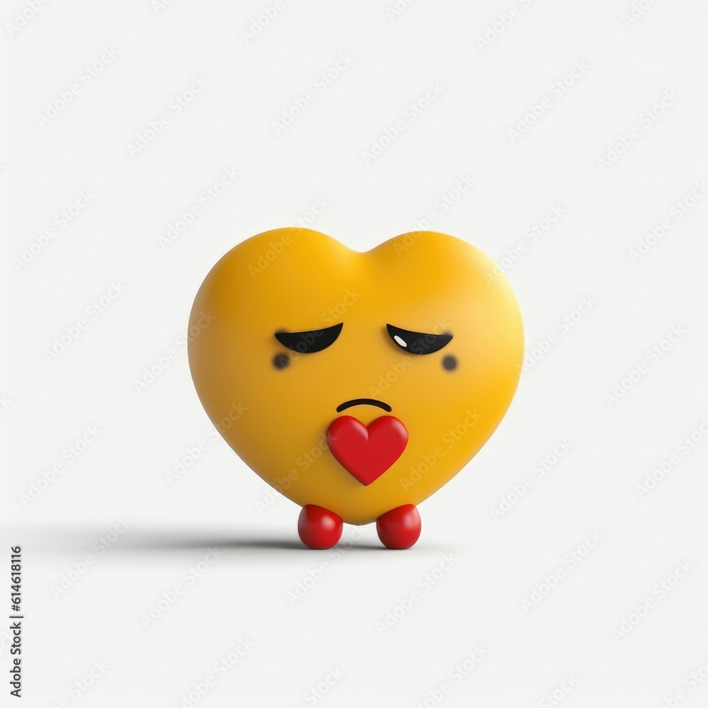 Fototapeta premium emoji heart shaped