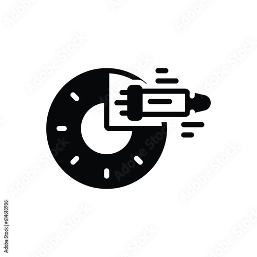 Black solid icon for pace 