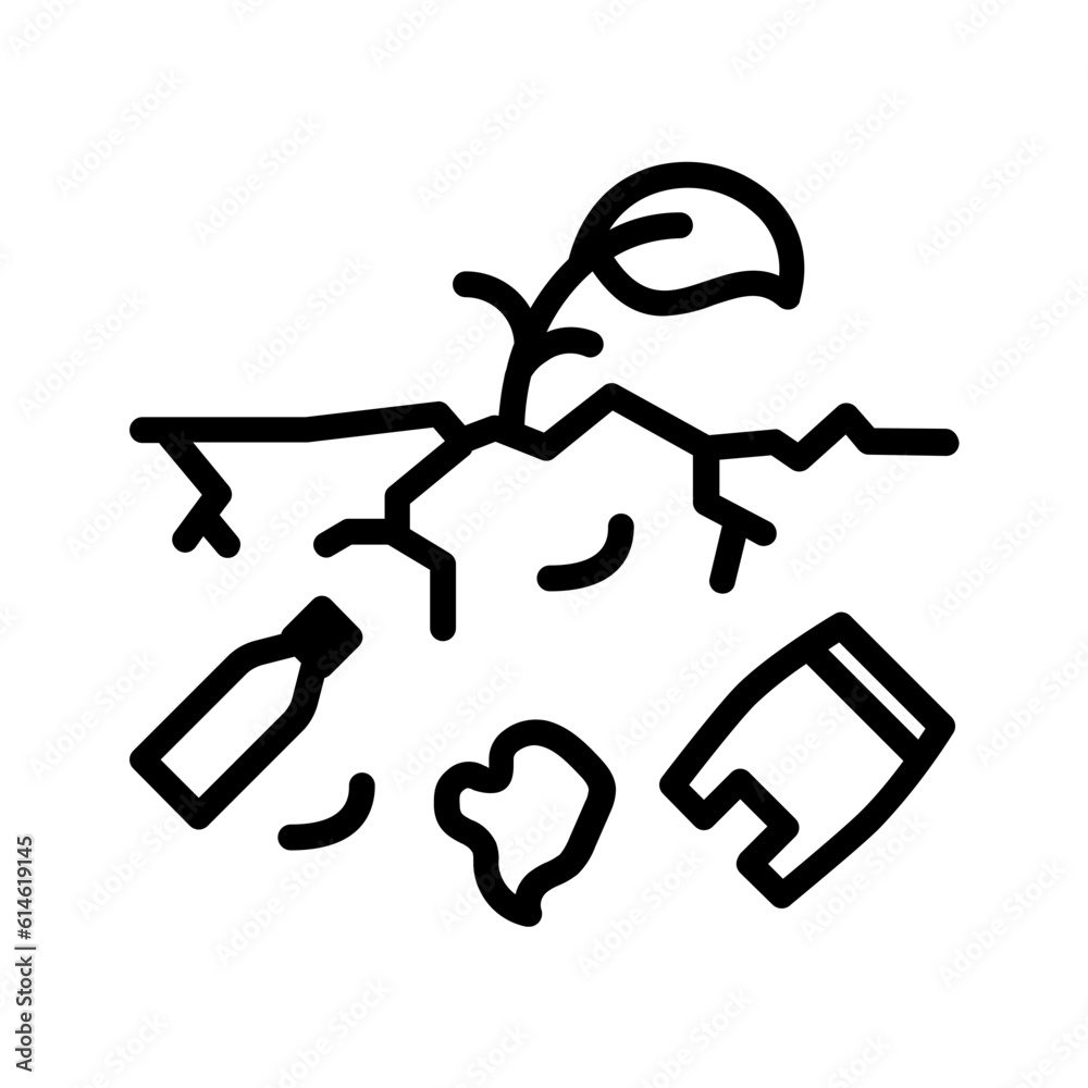 Black line icon for Degraded Black line icon for Degraded