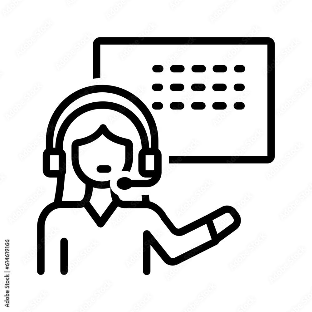Black line icon for Representative Black line icon for Representative