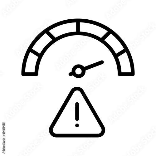 Black line icon for High risk