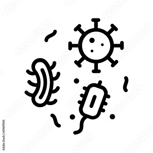 Black line icon for Pathogens