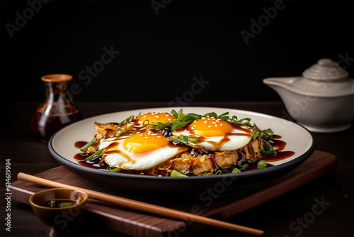 sunny side up eggs cooked with sweet soy sauce