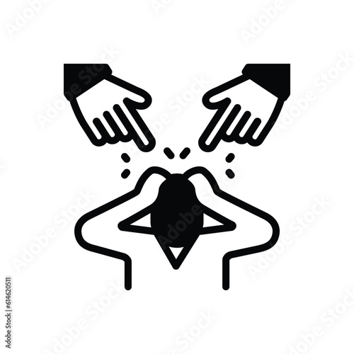 Black solid icon for critics  