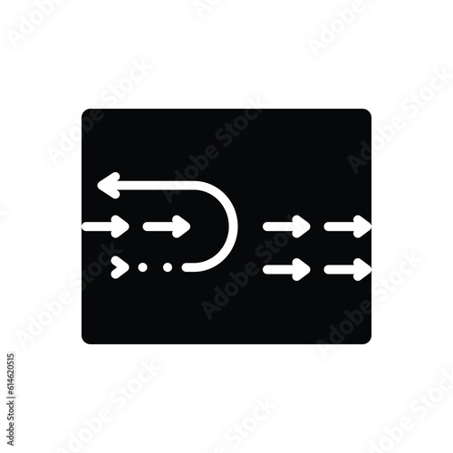 Black solid icon for different   photo