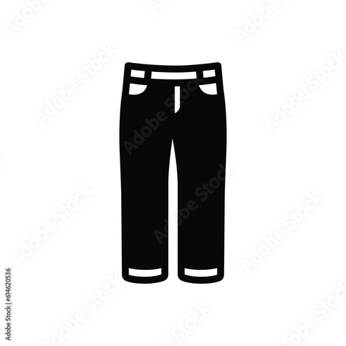 Black solid icon for jean 