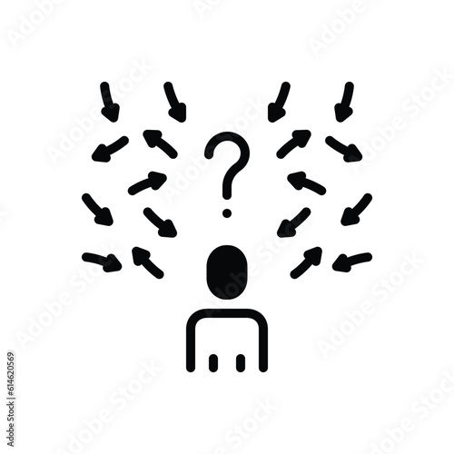 Black solid icon for possibilities 