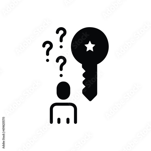 Black solid icon for possibilities 