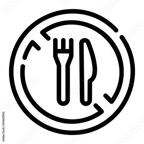 fasting Line Icon