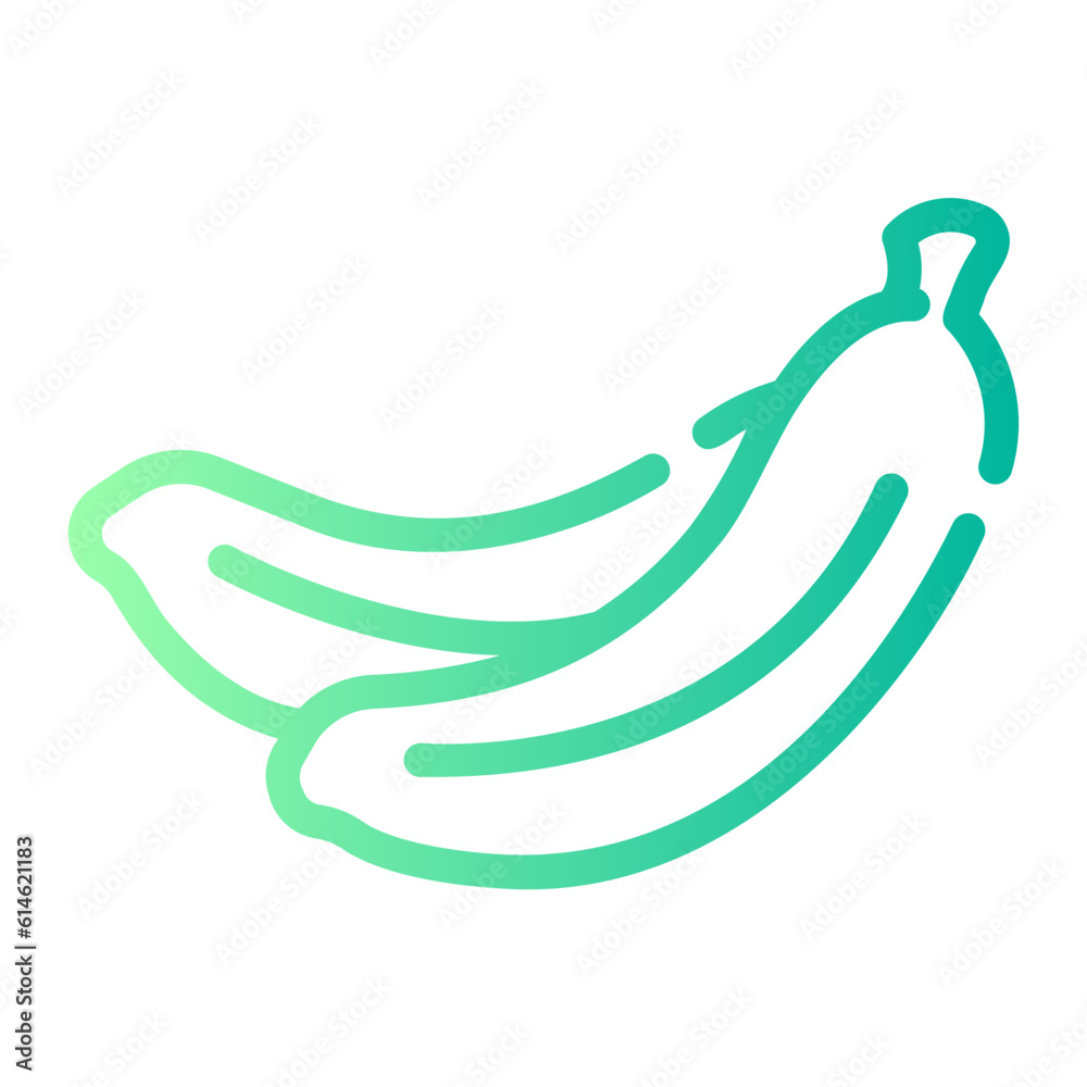 banana Line Gradient Icon banana Line Gradient Icon