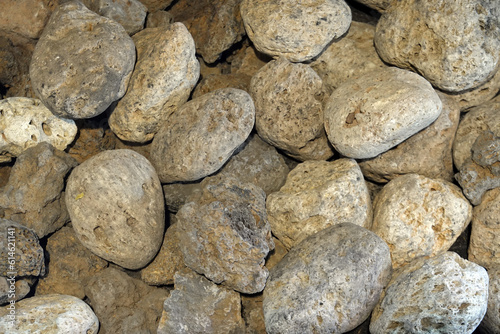 Many stones brown texture ,Rock texture backgrounds 