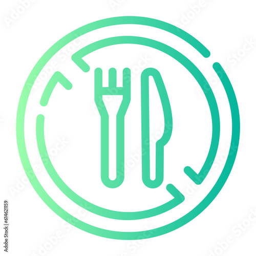 fasting Line Gradient Icon