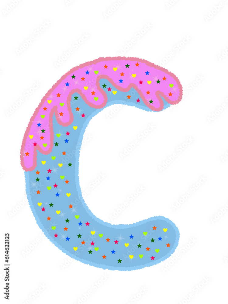English alphabet ice cream pattern English alphabet ice cream pattern