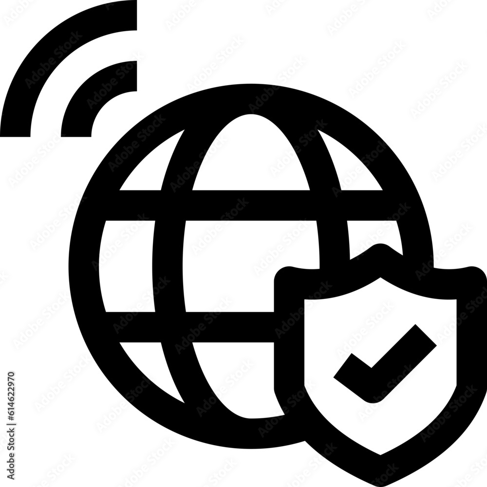 global shield black outline icon global shield black outline icon