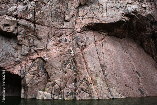 Tableau sur toile Pegmatite intrusion in a canyon wall