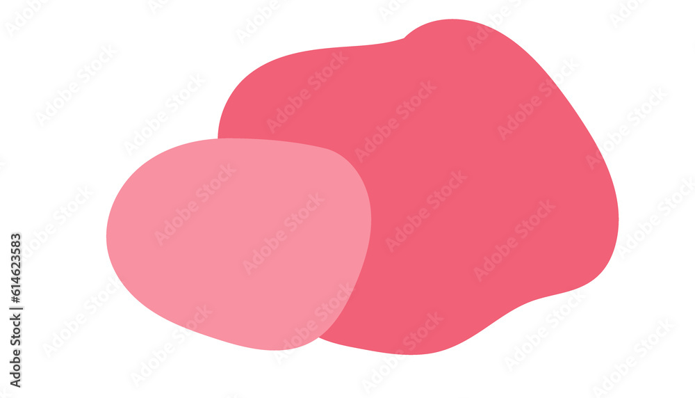 Two abstract color rounded shapes on a white background. Vector illustration. Two abstract color rounded shapes on a white background. Vector illustration.