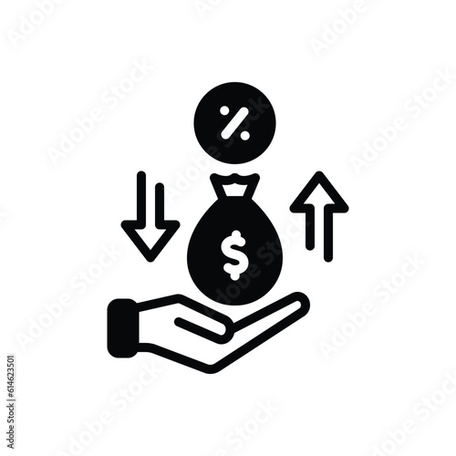 Black solid icon for lender 