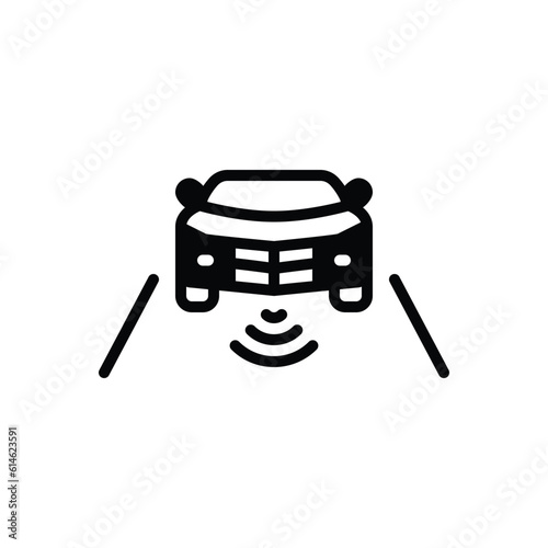 Black solid icon for acc transportation 