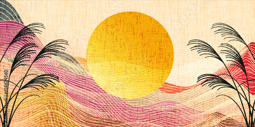 月見　十五夜　満月　背景