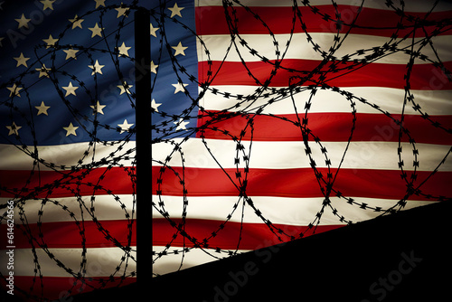 America, border and barbed wire 