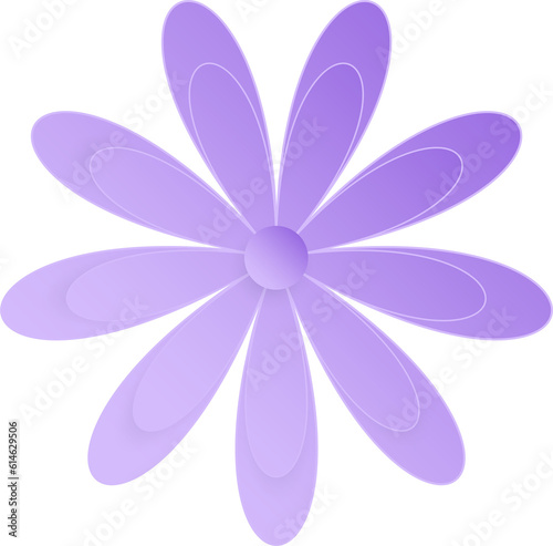 Flower, Element of floral paper cut. Paper cut of flower shape and spring symbol.