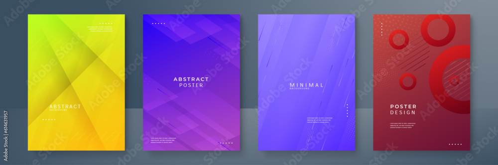 Fototapeta premium Abstract colorful colourful gradient color curve banner background geometric shape wave