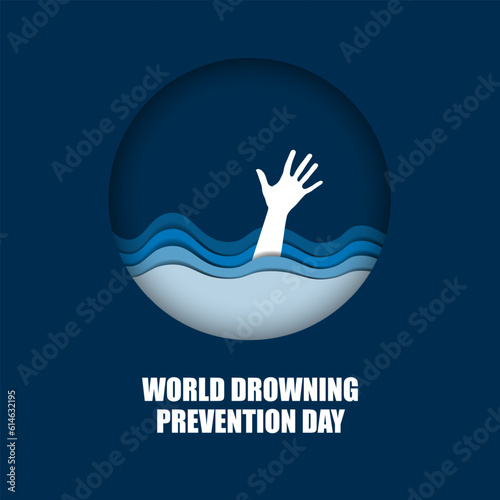 World Drowning Prevention Day July 25 Background vector Illustration