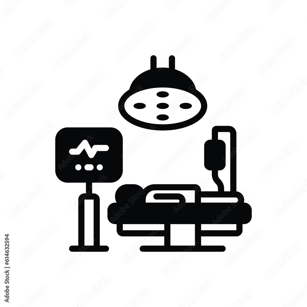 Black solid icon for ot operating Black solid icon for ot operating