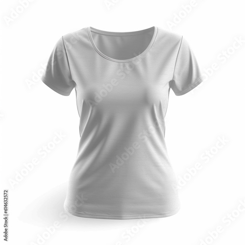 3D rendered Grey Tshirt with copy space mockup - ai generative