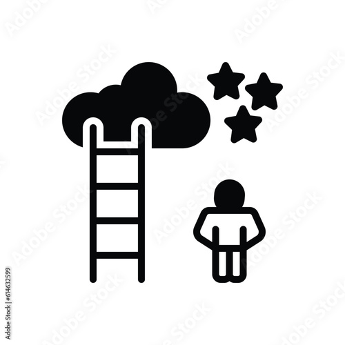 Black solid icon for potential 
