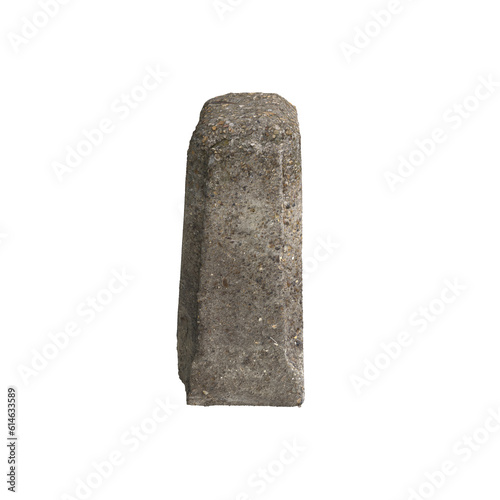 3d illustration of old milestones isolated on transparent background