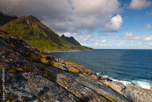 View from Knuten peak, Mefjordvaer, Senjahopen, Norway. photo