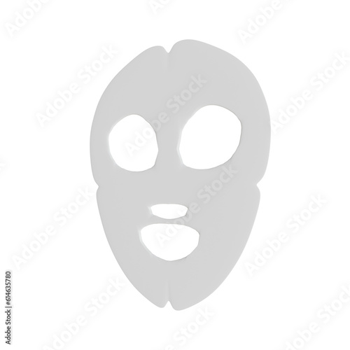 3d Facial Mask. icon isolated on white background. 3d rendering illustration
