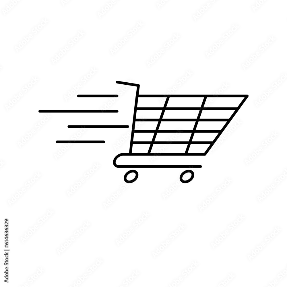 Checkout e-commerce icon with black outline style. female, assistant, mall, client, register, scan, buyer. Vector Illustration Checkout e-commerce icon with black outline style. female, assistant, mall, client, register, scan, buyer. Vector Illustration