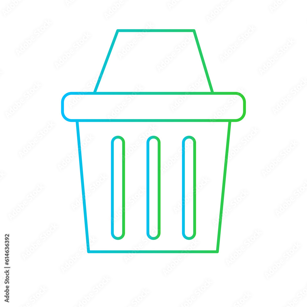 Basket e-commerce icon with green and blue gradient outline style. trade, carry, shopping, render, offer, discount, hypermarket. Vector Illustration Basket e-commerce icon with green and blue gradient outline style. trade, carry, shopping, render, offer, discount, hypermarket. Vector Illustration
