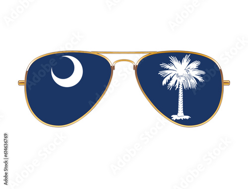cool sunglasses with south carolina state flag