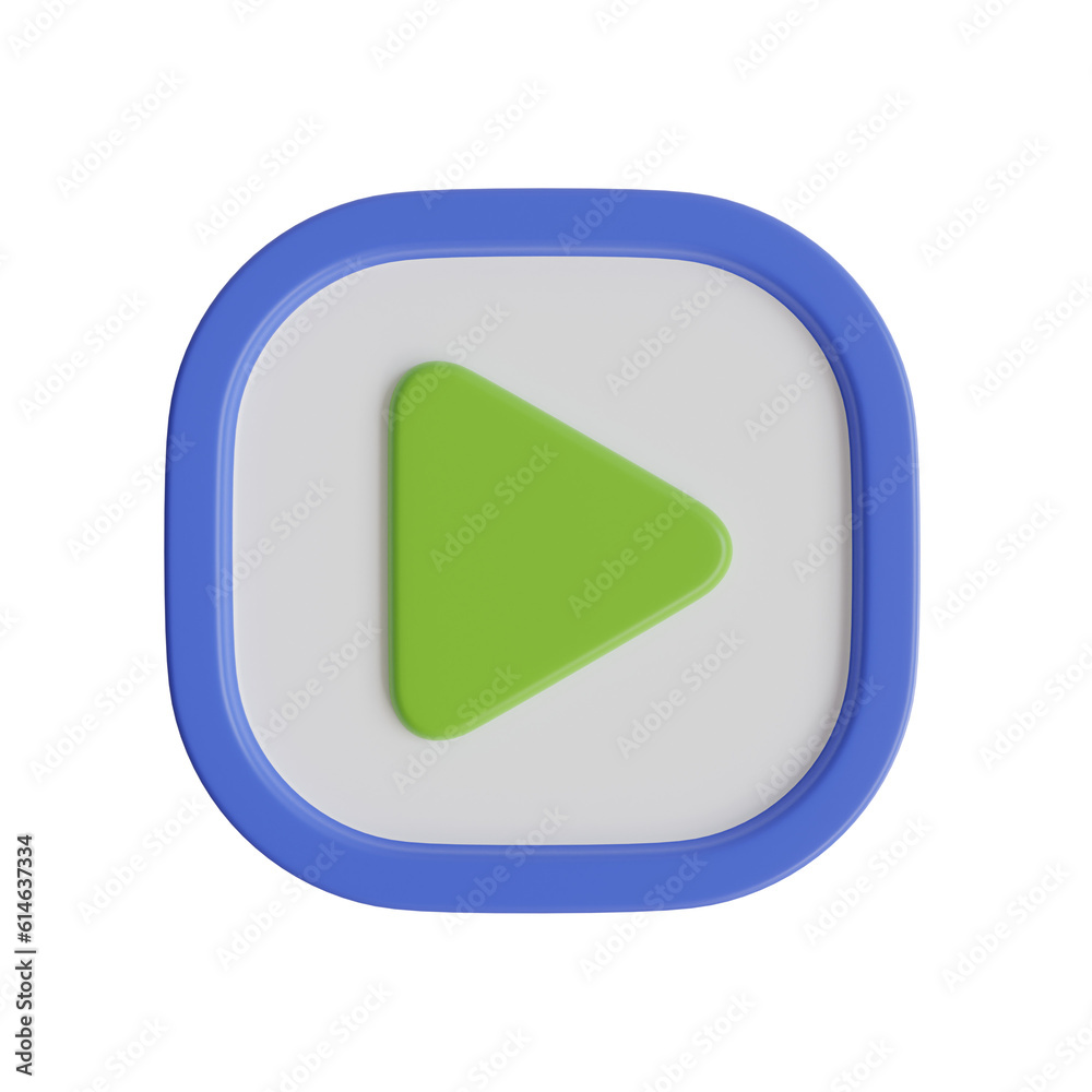 3d Play Button. icon isolated on white background. 3d rendering illustration 3d Play Button. icon isolated on white background. 3d rendering illustration
