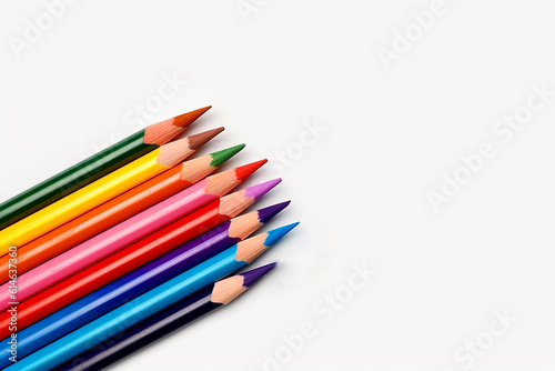 a set of colored pencils. Back to school. For school education.