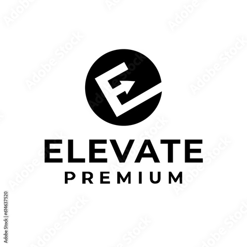 Elevate letter logo icon design