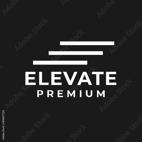 Elevate letter logo icon design