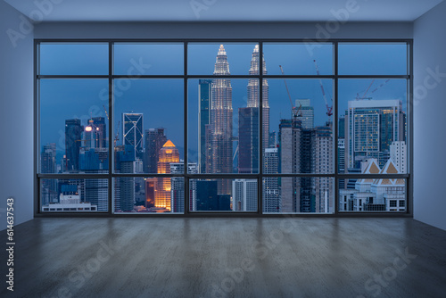 Photography Empty room Interior Skyscrapers View Malaysia