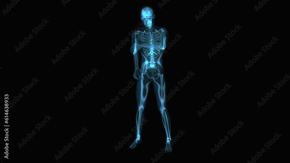 3D abstract anatomy concept of an elbow pain 3D abstract anatomy concept of an elbow pain