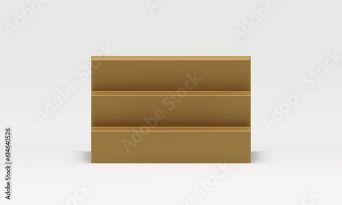 Golden 3d stairs metallic podium achievement aspirations leadership champion winner platform vector