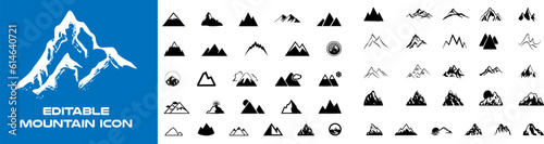 MOUNTAIN EDITABLE VECTOR ICON SET