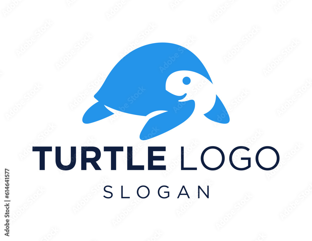 Obraz premium Logo design about Turtle on a white background. made using the CorelDraw application.