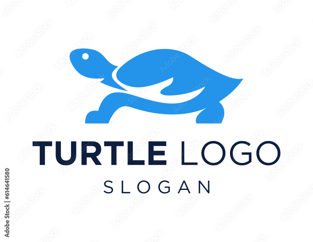 Obraz premium Logo design about Turtle on a white background. made using the CorelDraw application.