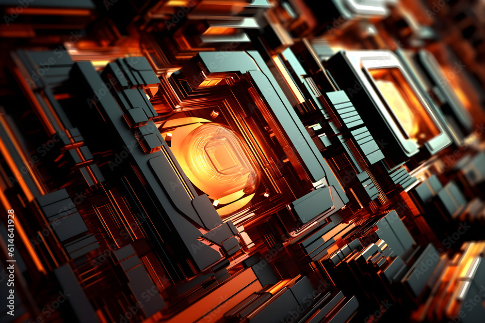 Obraz premium abstract 3d tech art background